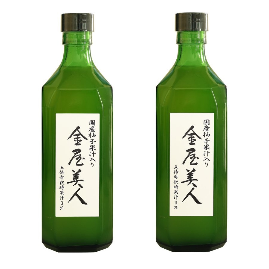富山名産金屋 濃縮ゆずドリンク 金屋美人 500ml 2本セット