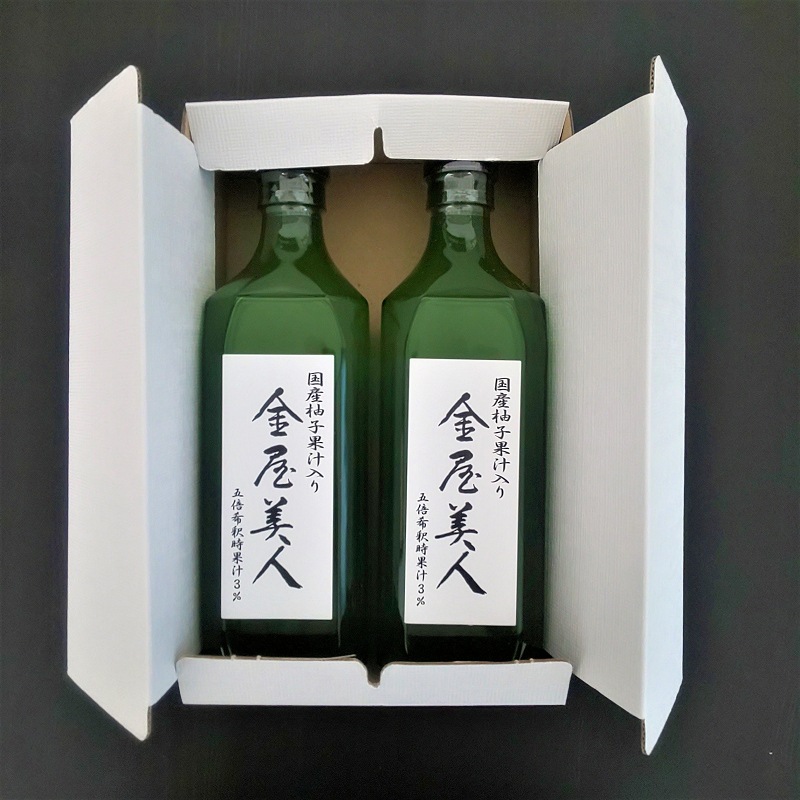 富山名産金屋 濃縮ゆずドリンク 金屋美人 500ml 2本セット