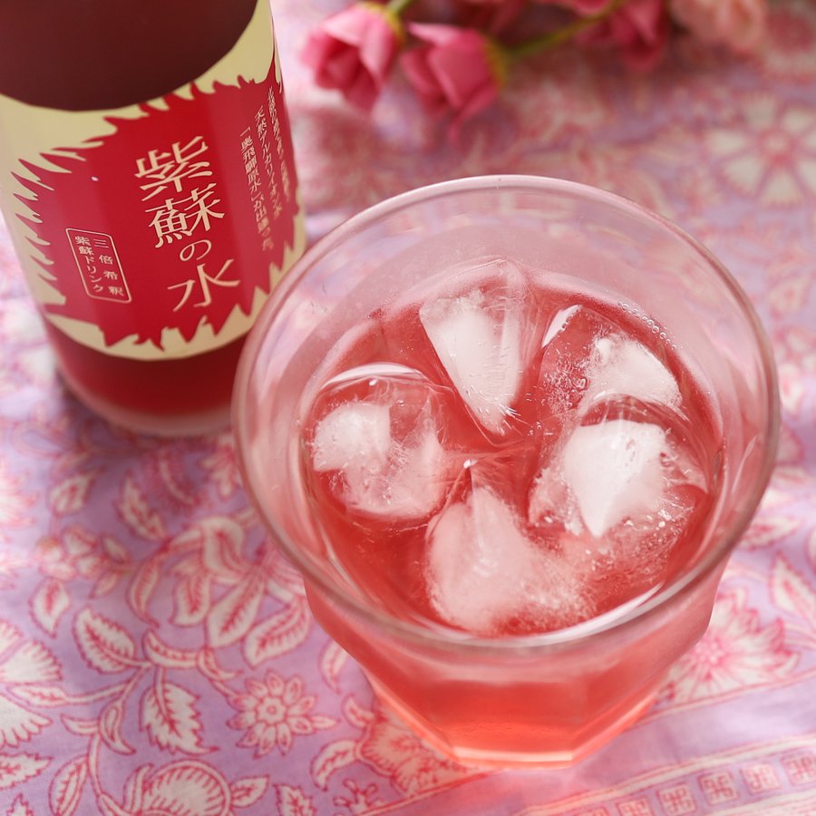 北陸育ちの紫蘇と天然アルカリイオン水の紫蘇の水　6本セット