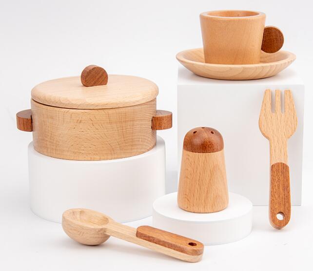 木製キッチンおままごとセット