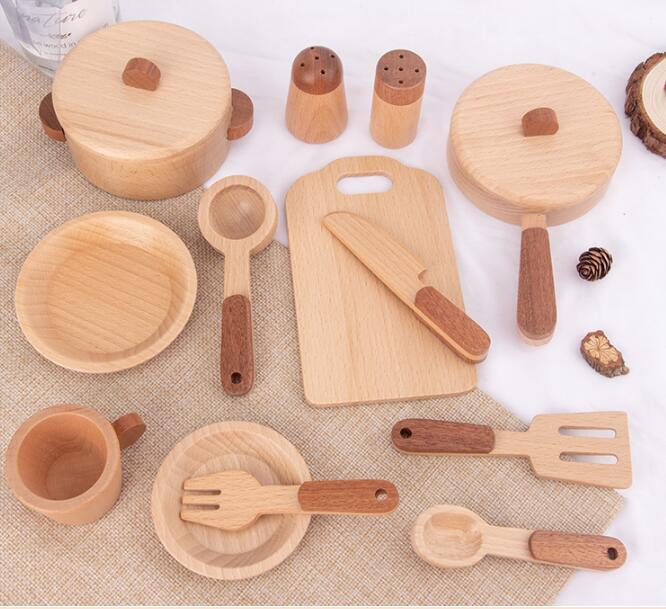 木製キッチンおままごとセット