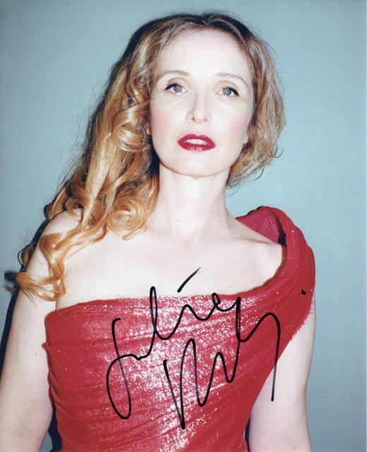 ジュリー・デルピー直筆サイン入り写真□フランス女優/トリコロール/白