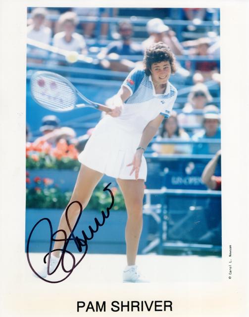 パム・シュライバー直筆サイン入り写真□元米国女子プロテニス選手