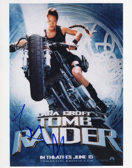 アンジェリーナ・ジョリー直筆サイン入り写真□トゥームレイダー