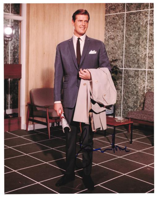 ロジャー・ムーア直筆サイン入り写真□007 ジェームズボンド/セイント