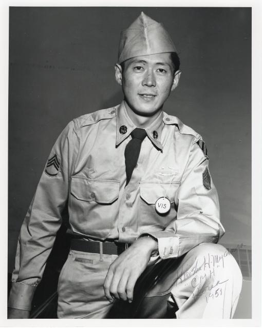 ヒロシ・ミヤムラ(宮村 浩)直筆サイン入り写真□日系米国軍人/朝鮮戦争