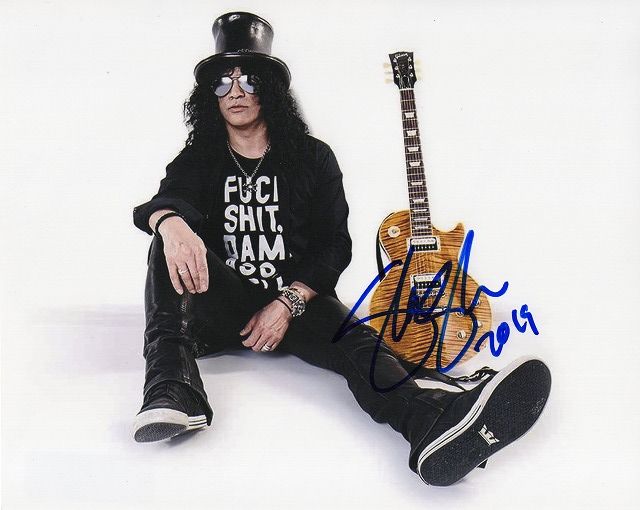 スラッシュ (Slash)直筆サイン入り写真□ガンズ・アンド・ローゼズ