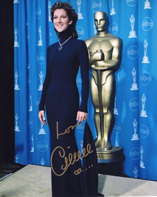 セリーヌ・ディオン直筆サイン入り写真□カナダミュージシャン