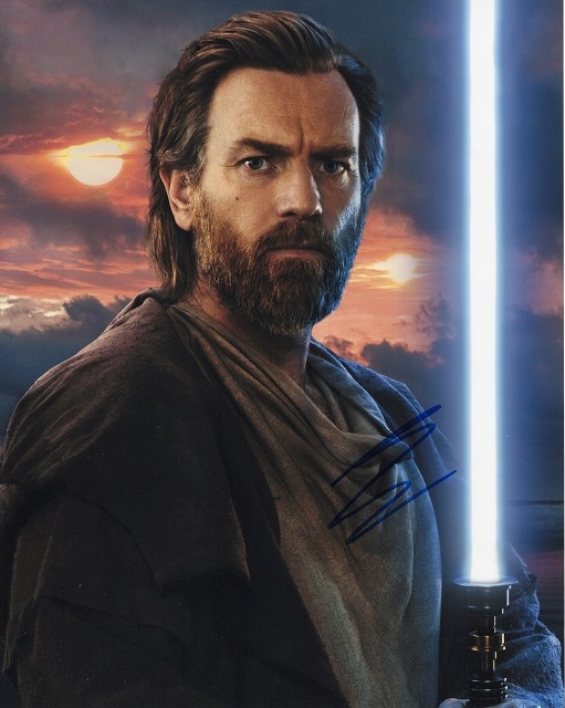 ユアン・マクレガー直筆サイン入り写真□スター・ウォーズ/オビ＝ワン