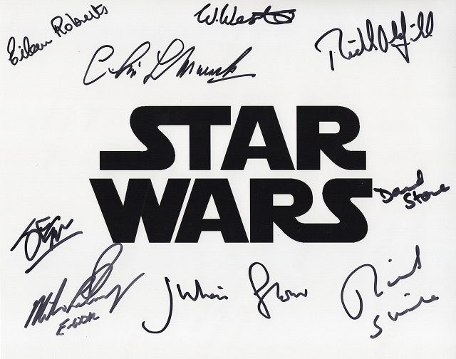 スターウォーズ』シリーズ・キャストby 9名直筆サイン入り写真