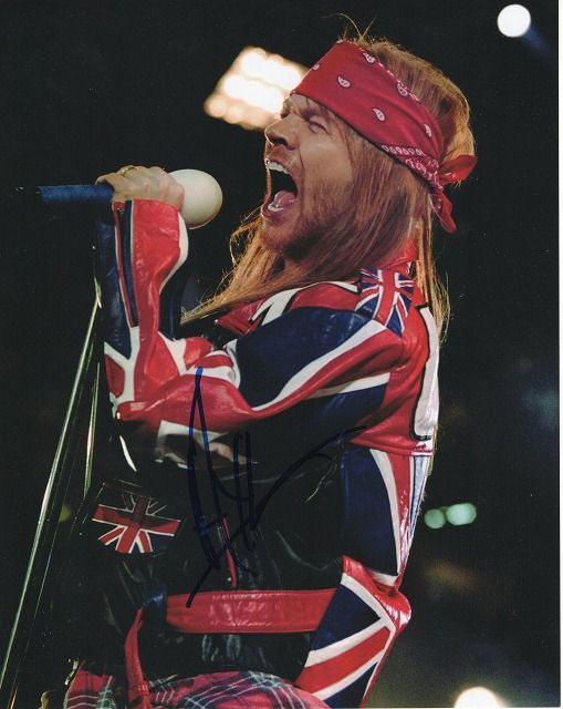 アクセル・ローズ直筆サイン入り写真□GUNS N' ROSES /ガンズ・アンド