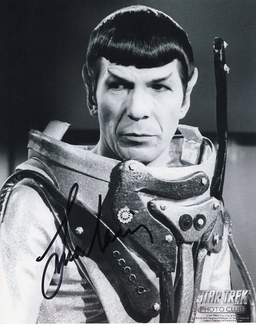 レナード・ニモイ直筆サイン入り写真□スタートレック Mr.スポック