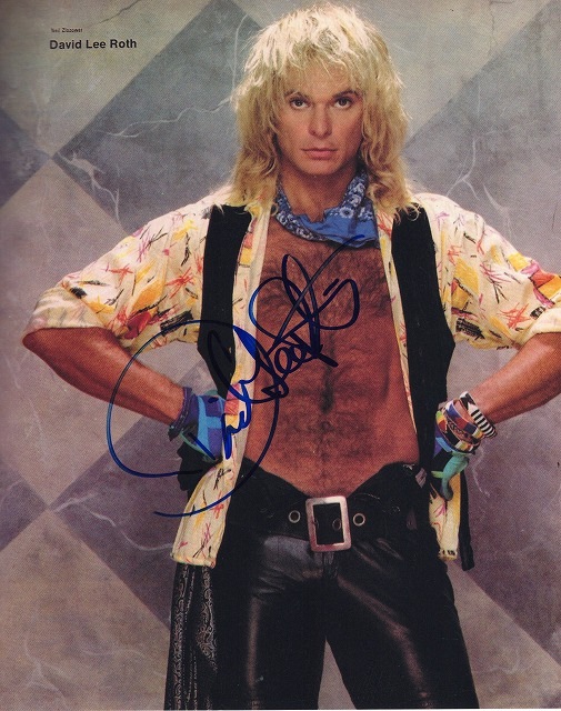 デイヴィッド・リー・ロス直筆サイン入り写真□ヴァン・ヘイレン