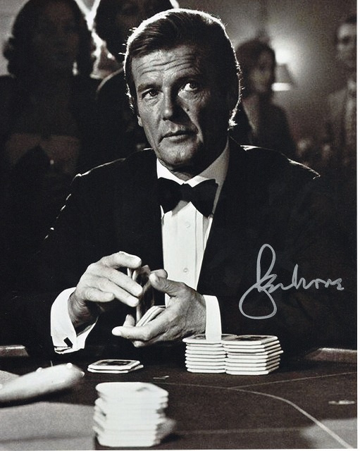 ロジャー・ムーア直筆サイン入り写真□007 / ジェームズボンド○UACCRD