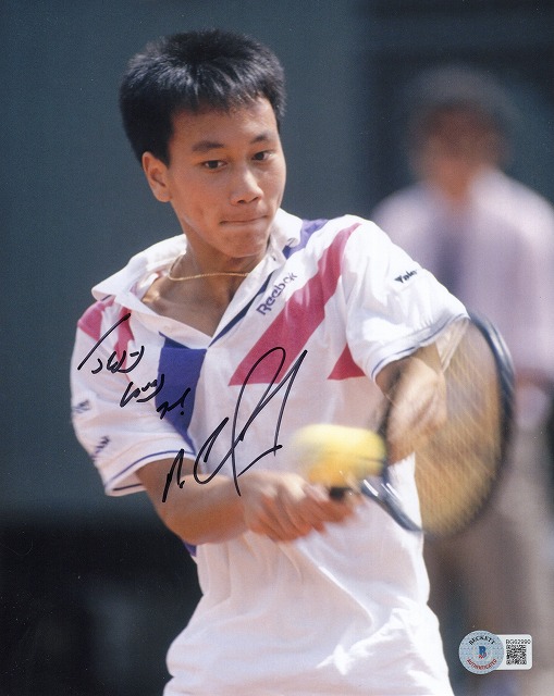 マイケル・チャン直筆サイン入り写真□米国男子プロテニス名選手