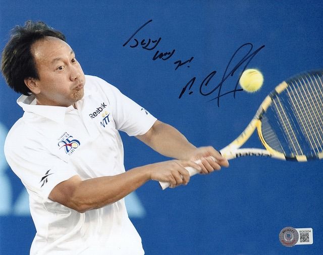 男子テニス　チャンピオン　証明書付き　マイケル・チャン 　直筆サイン入りフォト マイケル・チャン直筆サイン入り写真□米国男子プロテニス名選手