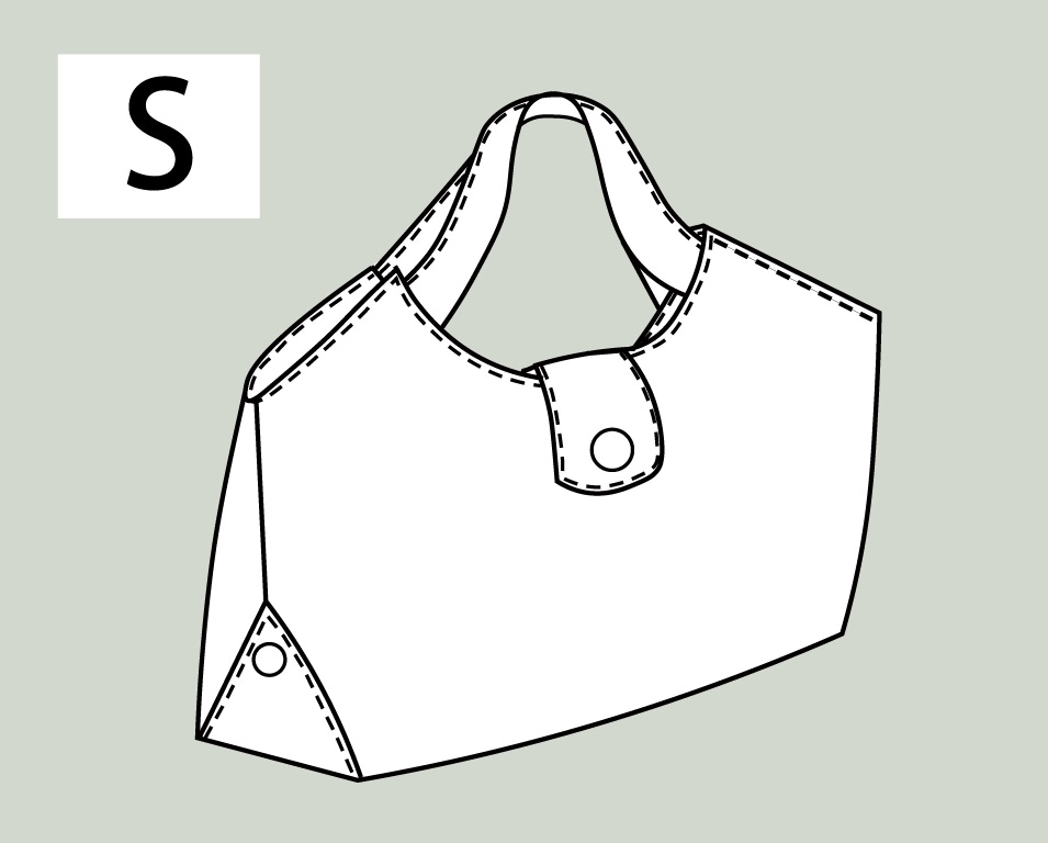 寸法図【NO.31681】底あて付きトートバッグ【S】 [M便 0/1]の通販