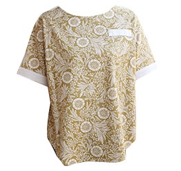 寸法図【NO.177】変わり切り替えフレンチスリーブのブラウス