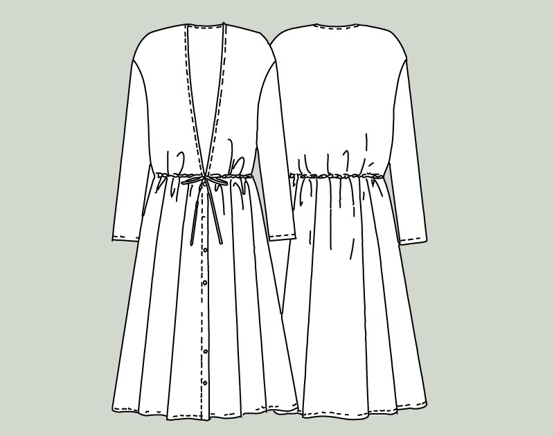 寸法図【NO.66】ガウン風ギャザーワンピース [M便 0/1]の通販 | SWANY