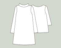 寸法図【NO.110】スタンドカラーのギャザーブラウス [M便 0/1]の通販