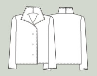 寸法図【NO.507】フラットカラーのボレロ風ジャケット [M便 0/1]の通販