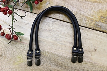 刀持ち手 合皮持ち手【型押し】(サスペンダー金具)2本組 8mm巾×40cm [M便 1/4