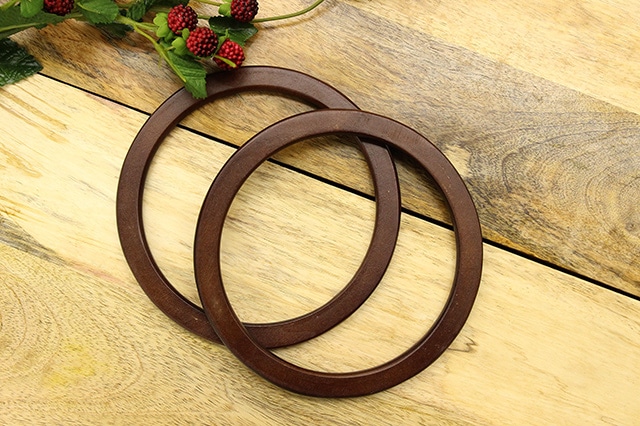 木工バッグ持ち手直径 16cm [M便 1/1] [K] [01-BR-1610-#24茶]の通販