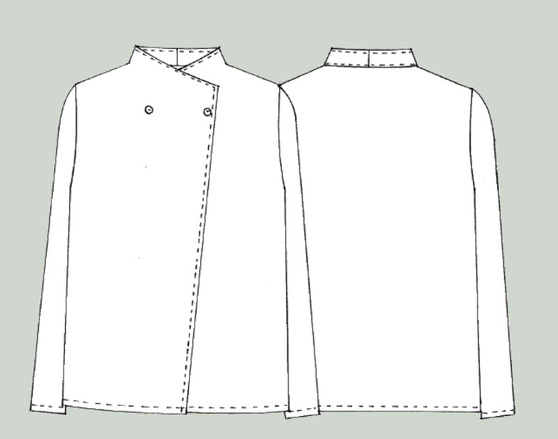 寸法図【NO.519】立ち上がり衿の1つボタンジャケット [M便 0/1]の通販