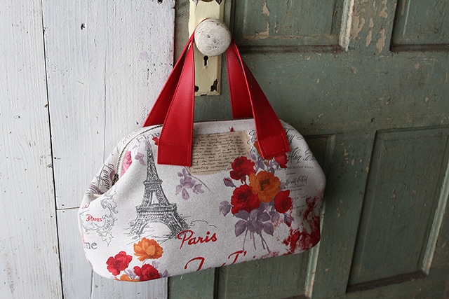 大きめあおりバッグ 鎌倉スワニー リネン デルフィニウム 合皮持ち手 手さげタイプ 2本組 [M便NG] [K] [01-YAS-4832]の通販