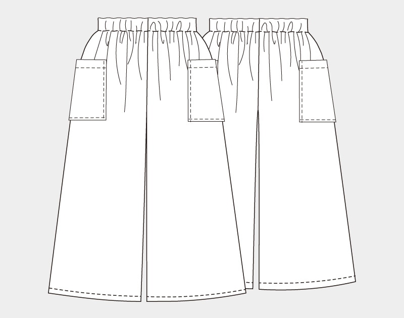 ��ʪ�緿���No.402�ۥ����ɥݥ��å��դ��磻�ɥѥ�ġ㥹���饯��(SML��2L)��[M�� 1/3]