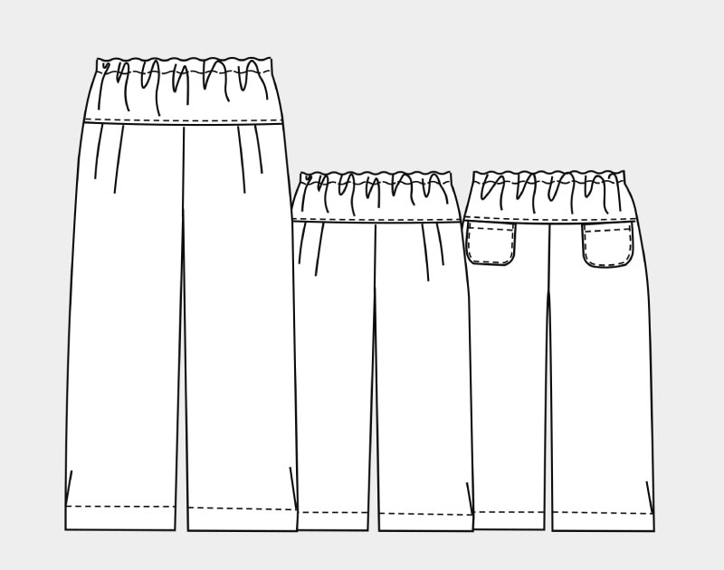 実物大型紙【No.440】タック入りバルーンパンツ(SML・2L) [M便 1/2]の