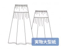 実物大型紙【No.808】[旧NO.388] 脇プリーツVあきジャンパースカート