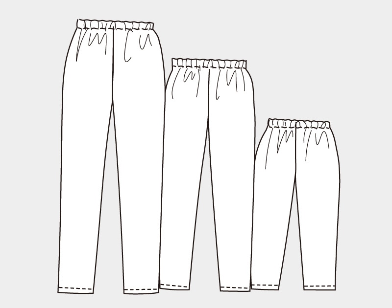 実物大型紙【No.437】脇接ぎなしのスリムパンツ(SML・2L) [M便 1/2]の