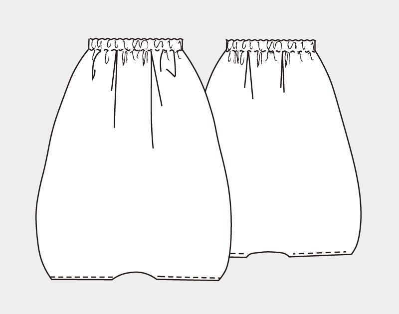 ��ʪ�緿���No.335�ۥХ롼�󥷥륨�åȤΥѥ������������(SML��2L)��[M�� 1/3]