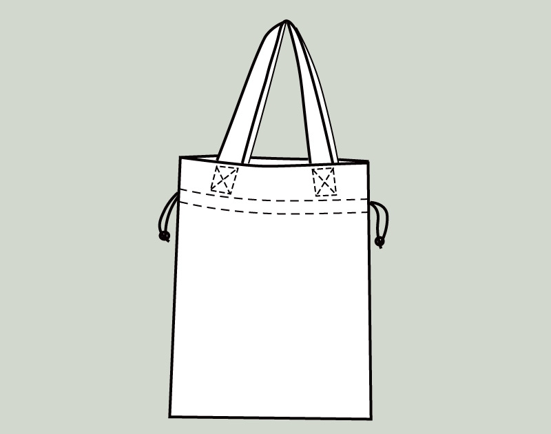 寸法図【NO.3187】巾着バッグ [M便 0/1]の通販 | SWANY Online Shop