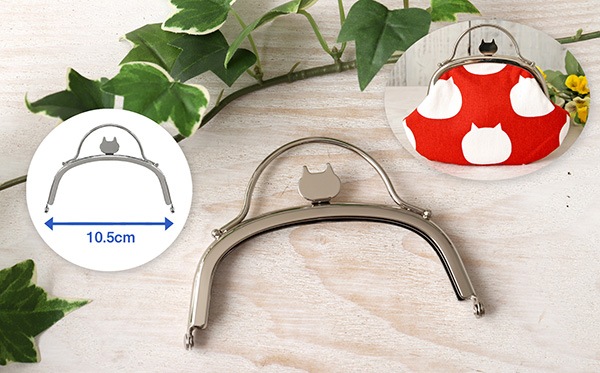 押しネコがま口金10.5cm [M便 1/3] [K] [01-BK-1088S]の通販 | SWANY