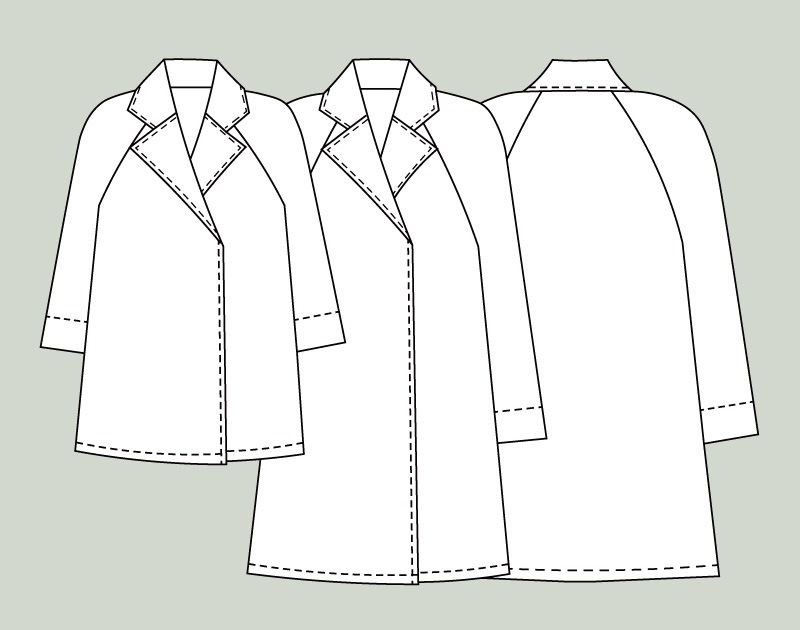 川原様1 国内生産CLASSIC2ｍｍジャケットカスタムオーダー料込 寸法図【NO.501】一重仕立てのテーラードカラージャケット [M便 0/1]の