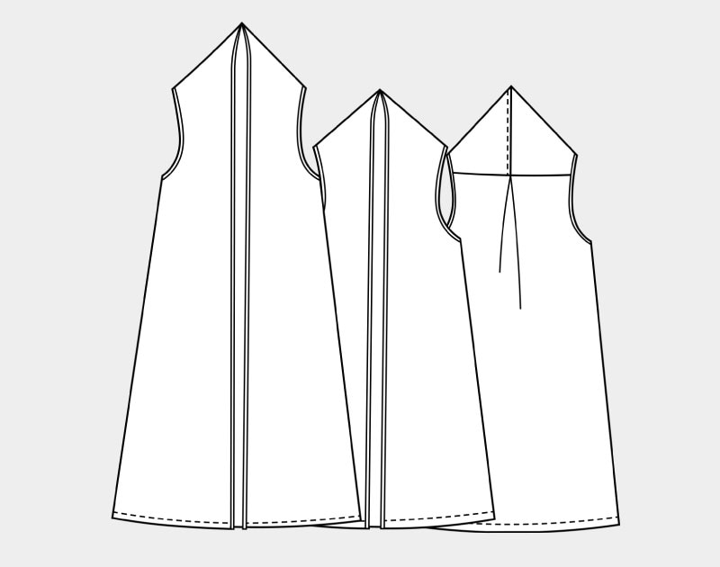 実物大型紙【No.917】ロングベスト(SML・2L) [M便 1/2]の通販 | SWANY