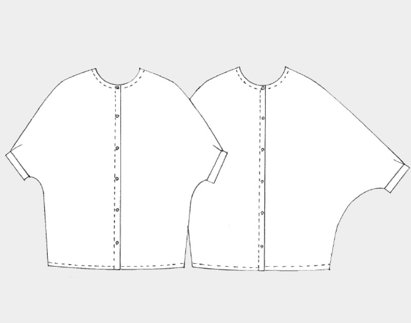 実物大型紙【No.145】2Wayのドルマンブラウス(SML・2L) [M便 1/2]の