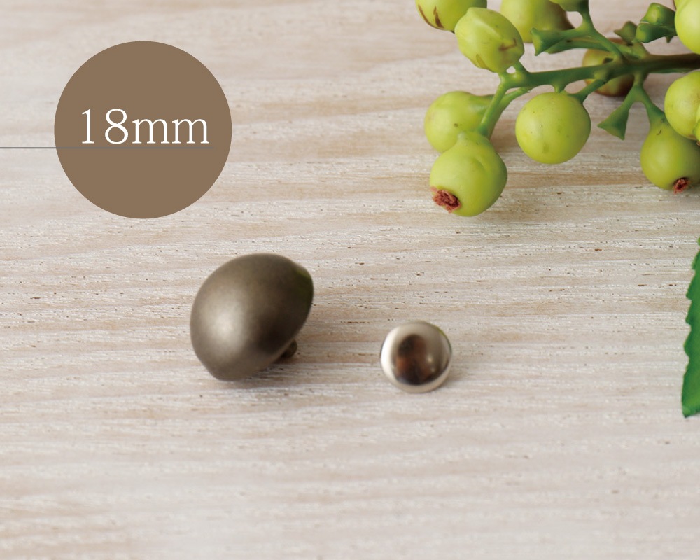 プラ芯入丸底鋲18mm アンティークゴールド 4個セット [M便 0/1] [K]の