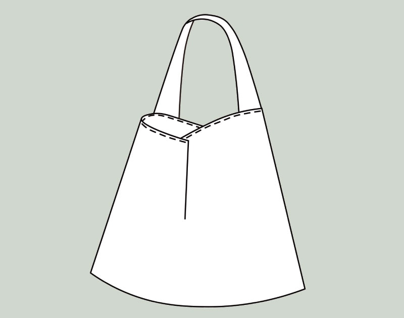 ★ スワニー Lサイズ ★ 12000円→10000円今週のみ 寸法図【NO.3109】一本手のスクエアバッグ [M便 0/1]の通販