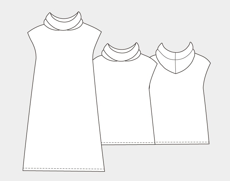 実物大型紙【No.927】変わりフードのベスト（ニット用）(SML・2L) [M便