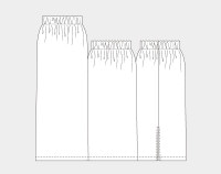 実物大型紙【No.808】[旧NO.388] 脇プリーツVあきジャンパースカート