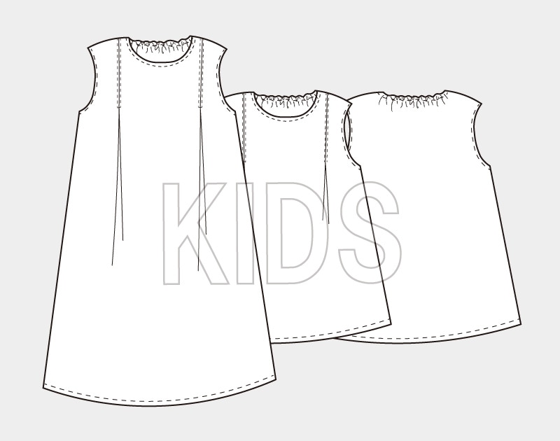 ��ʪ�緿���No.1232�ۡʥ��å��˸����饿�å��ΥΡ����꡼�ֻҶ��˥åȥȥåץ������ԡ����ʥ˥å��ѡ�(90��100��110)��[M�� 1/3]