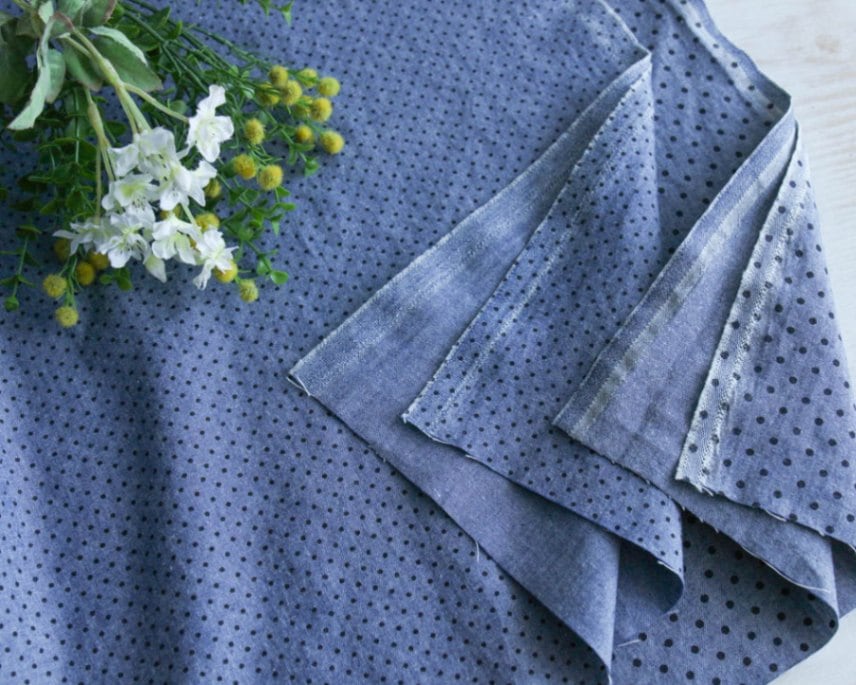 ヴィンテージ・ソフト加工＞インディゴ染めのやわらかコットン