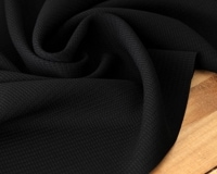 ブラック・フォーマル＞ 使いやすい中肉厚・ジョーゼット Claude [M便