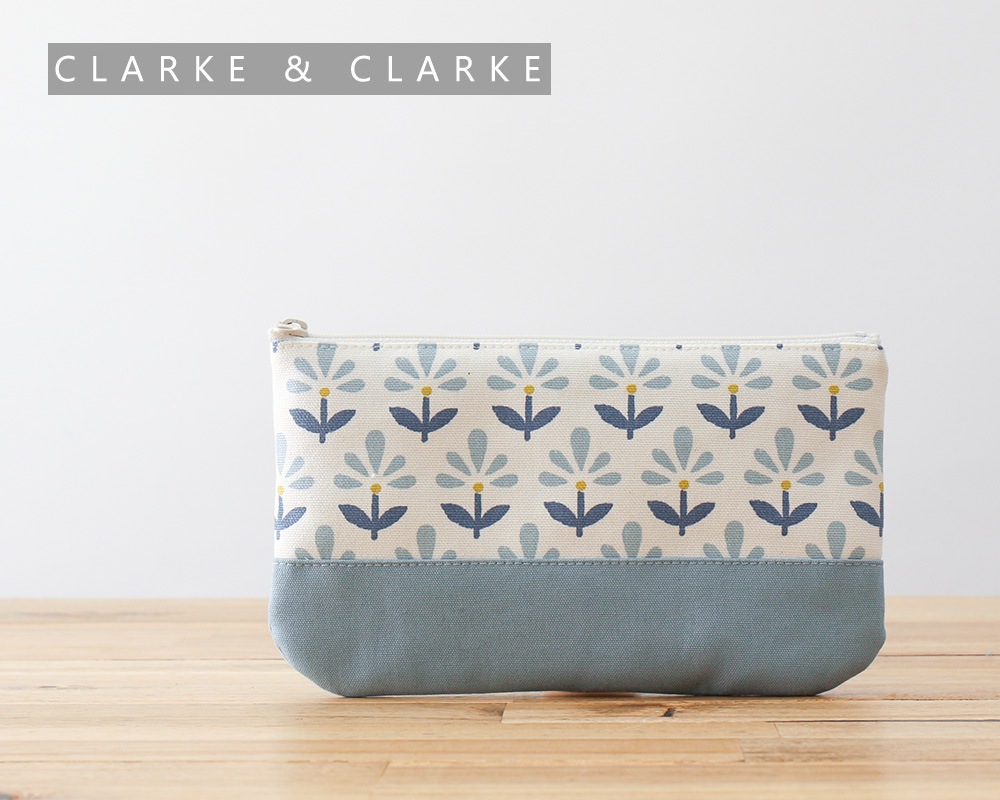 SWANYポーチキットセット 4点 ☆【CLARKE & CLARKE】FLEUR/ Denim 切替ポーチキット [M便 1/4]の通販