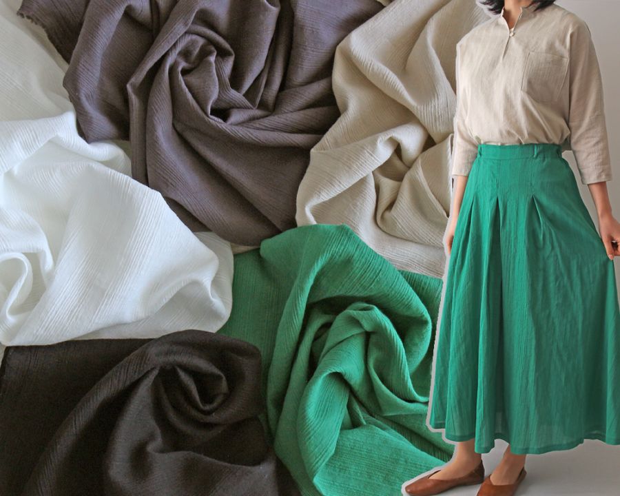 綿織物 MITTAN / 中わた刺し子織ジャケット 生成 JK-64 / unisex – PINT_MN