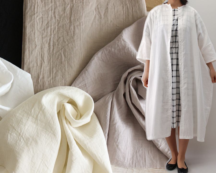 くったりヴィンテージ加工のプレミアムダブルガーゼ Enis [M便 1/4]の