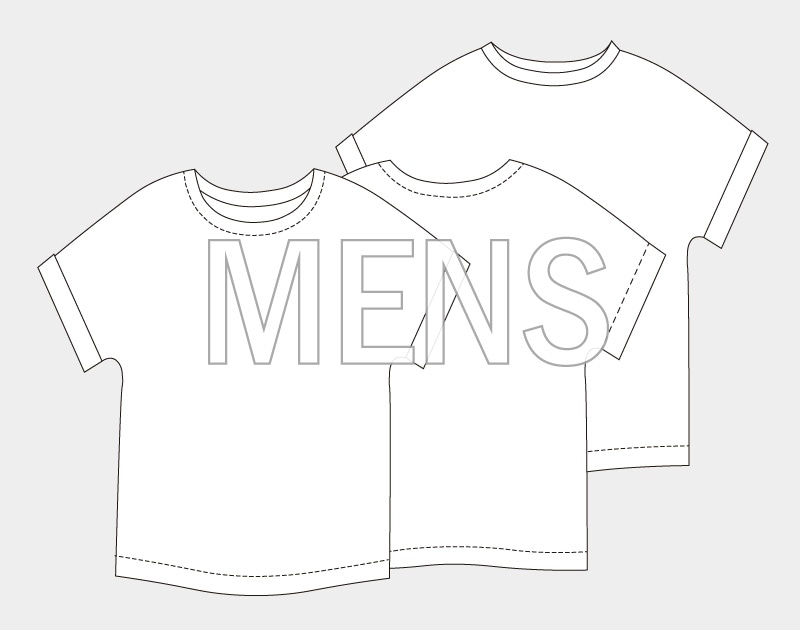 実物大型紙【No.2106】＜メンズ＞折り返しカフスのドルマンスリーブ